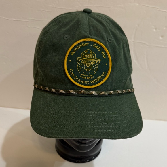Authentic Smokey The Bear Snapback Rope Hat Official Licensed Prevent Wild Fire - Picture 2 of 9